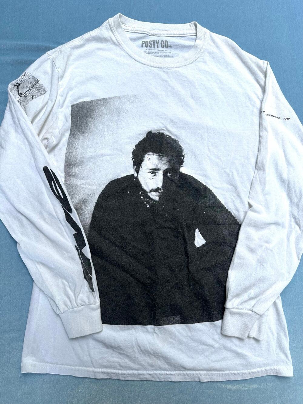 Post Malone Runaway Tour 2019 Long Sleeve Shirt White Mens Size S Posty Co Merch
